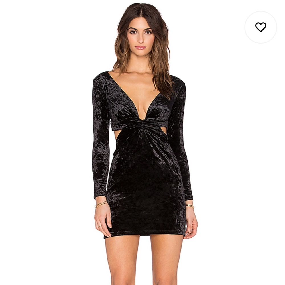 Blue Life Black Velvet Dress - Small
